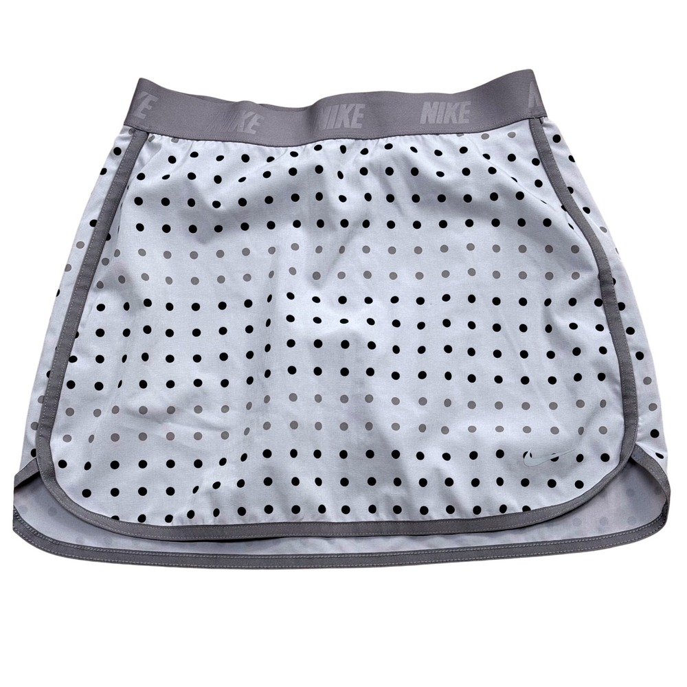 Nike Polka Dot Dri-FIT Flex Skort Youth Girls Size M Grey Tennis Golf Gym